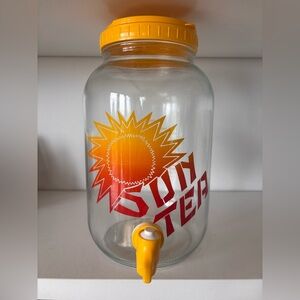 Large Vintage Sun Tea Maker Glass Jar Beverage Dispenser
